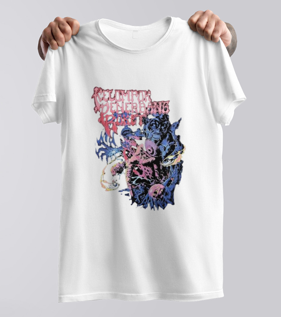 Kelompok Penerbang Roket Space Rage Psychedelic Monster T-Shirt