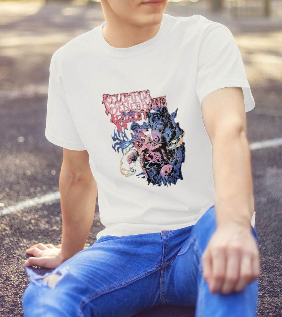 Kelompok Penerbang Roket Space Rage Psychedelic Monster T-Shirt