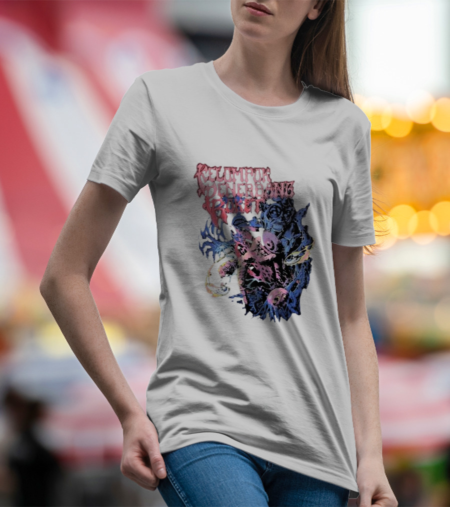 Kelompok Penerbang Roket Space Rage Psychedelic Monster T-Shirt