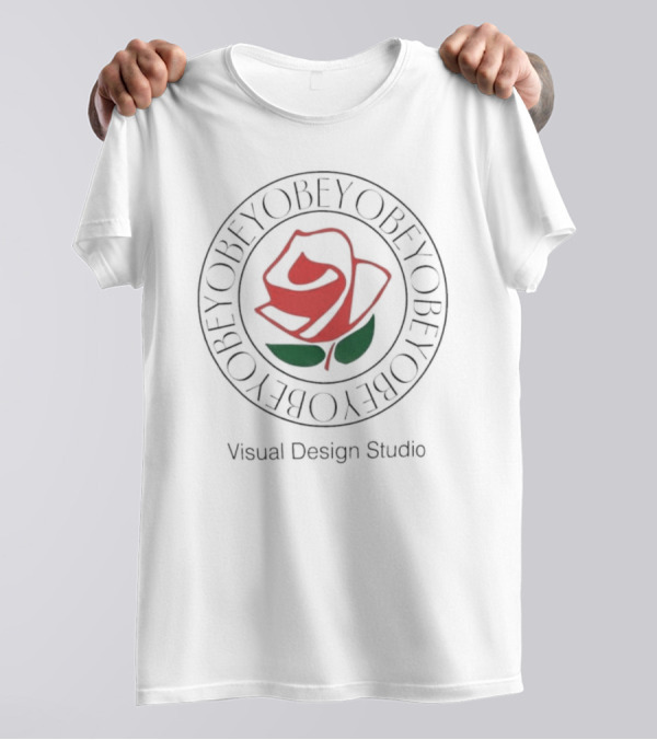 OBEY Red Rose Visual Design Studio T-Shirt