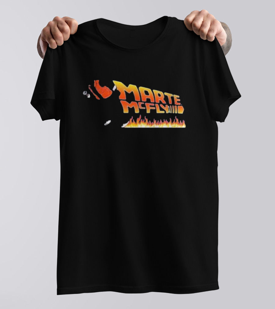 Marte McFly Fire Player Retro Flame T-Shirt