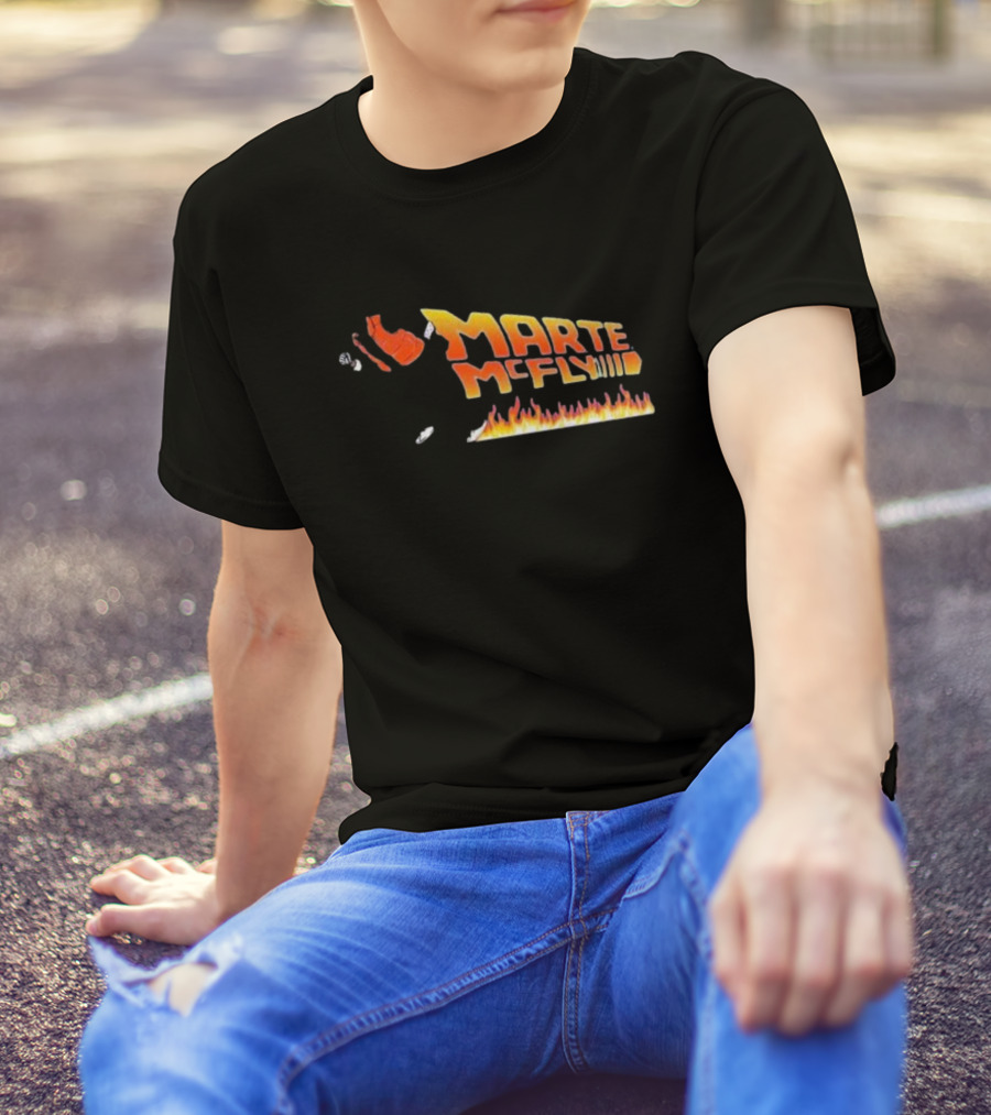 Marte McFly Fire Player Retro Flame T-Shirt