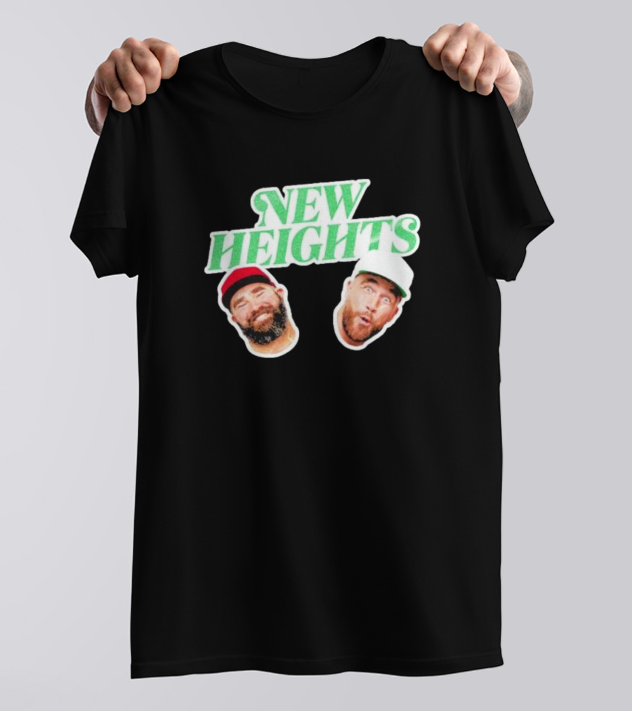 New Heights Jason And Travis Kelce Faces T-Shirt