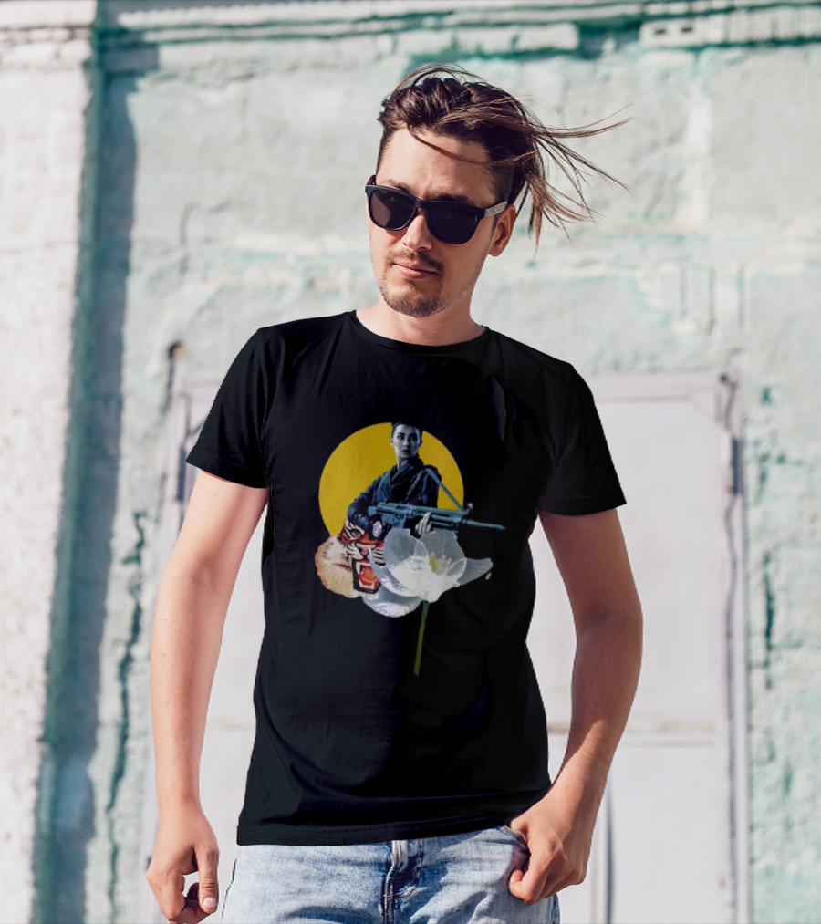 Osd 277 The Arms Of A Warrior With Tiger Flower Emblem T-Shirt