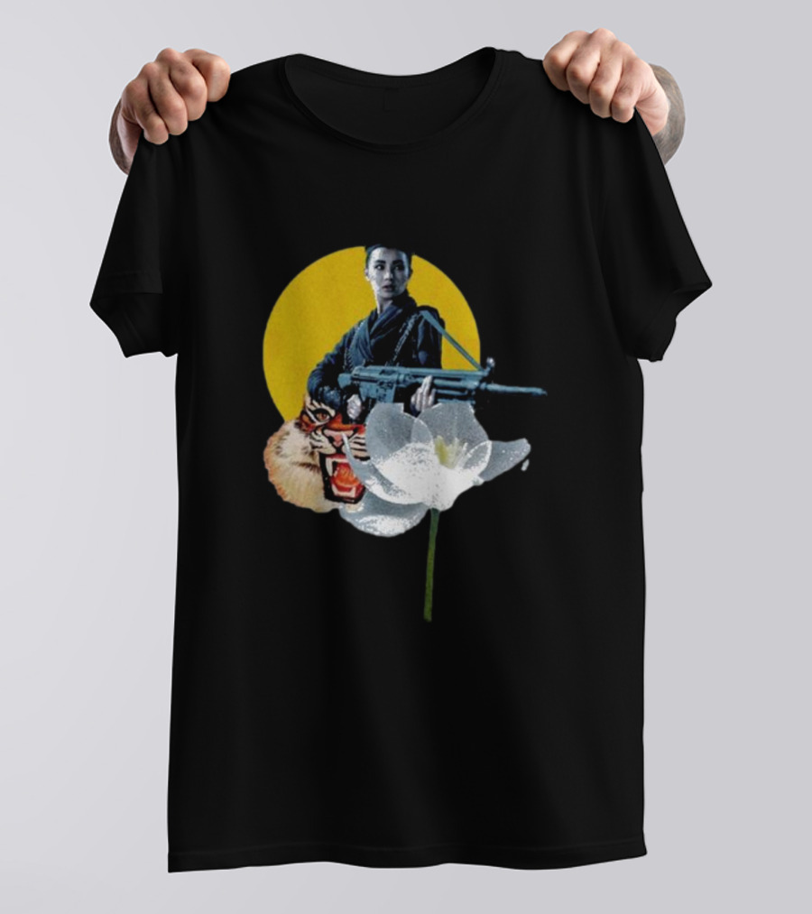 Osd 277 The Arms Of A Warrior With Tiger Flower Emblem T-Shirt