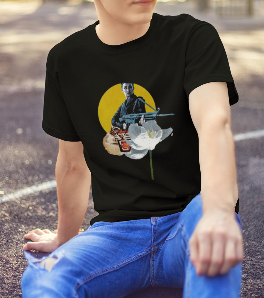 Osd 277 The Arms Of A Warrior With Tiger Flower Emblem T-Shirt