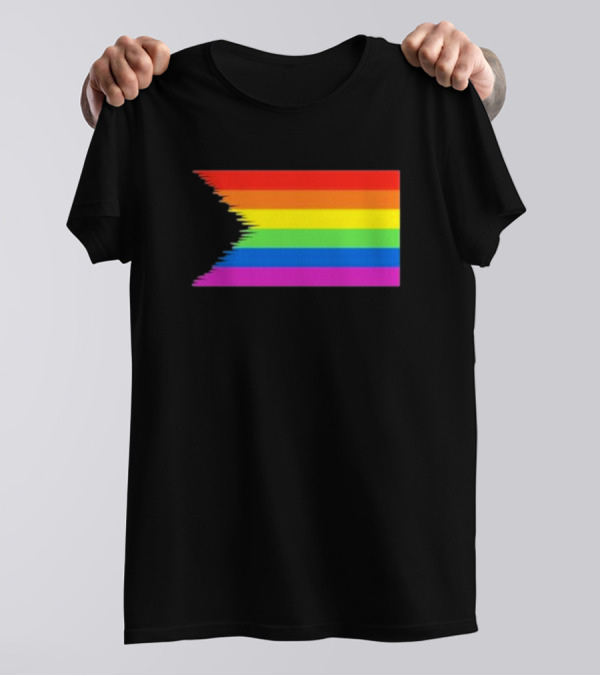 Pride Restored Flag Distorted Rainbow Bands T-Shirt