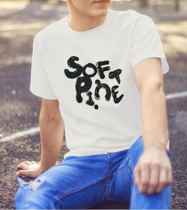 Soft Pine Logo Dark Green Text T-Shirt