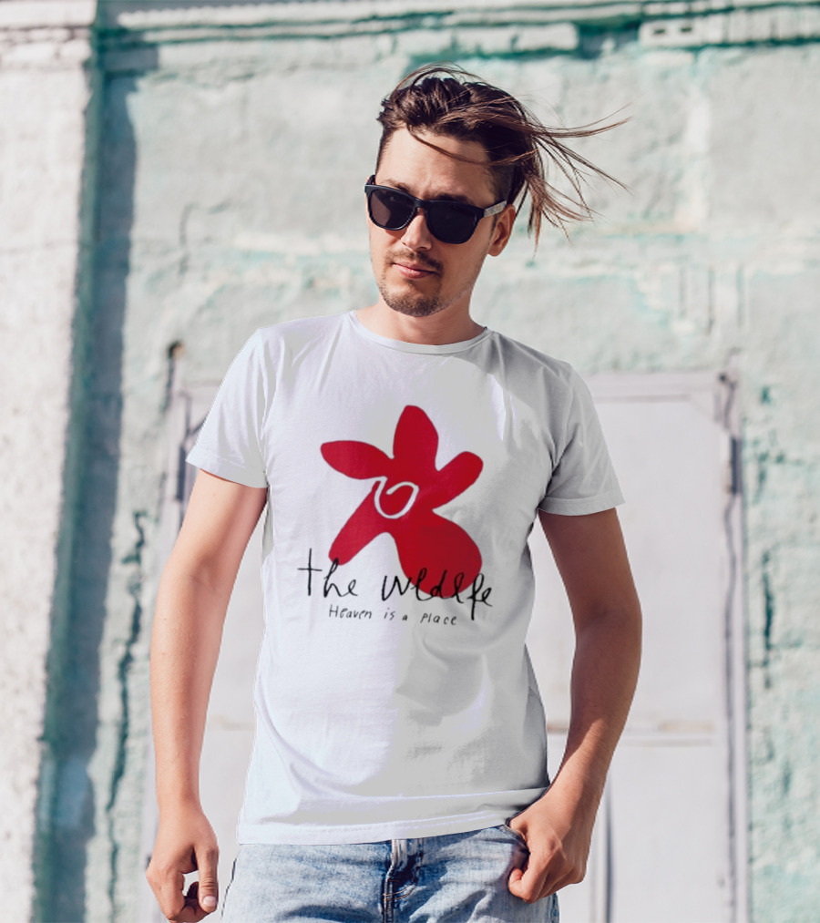 The Wldlfe Heaven Is A Place Red Flower T-Shirt
