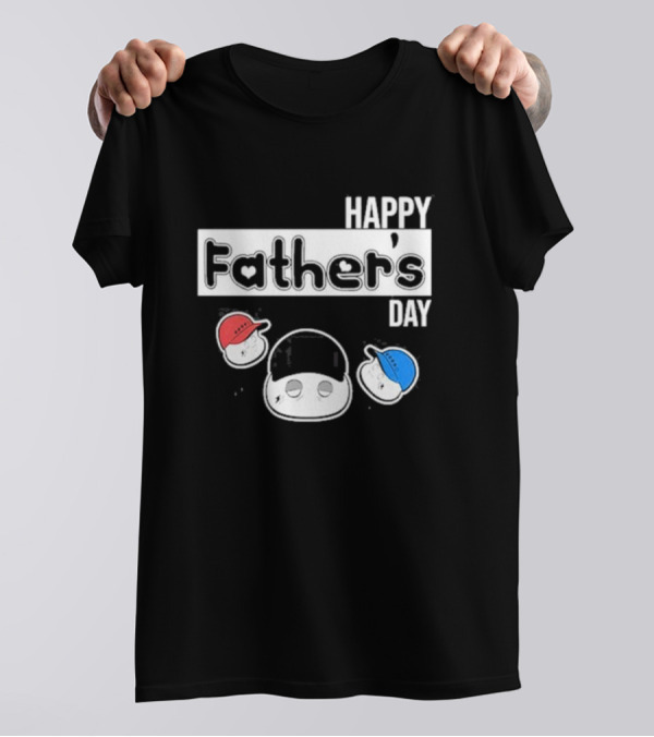 Metokur Happy Father’s Day With Cartoon Faces And Hats T-Shirt