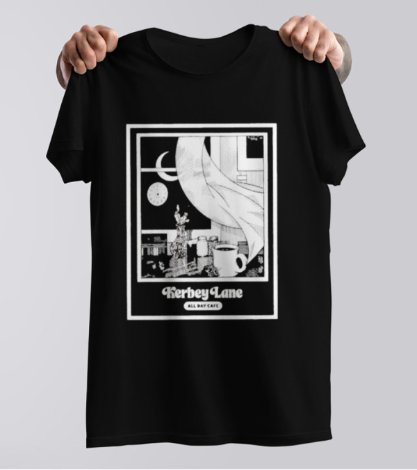 Kerbey Lane All Day Cafe Night Window Scene T-Shirt