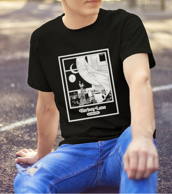 Kerbey Lane All Day Cafe Night Window Scene T-Shirt