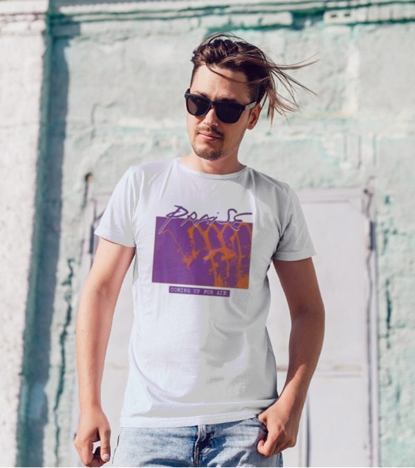 Praise Coming Up For Air Purple And Orange Abstract T-Shirt