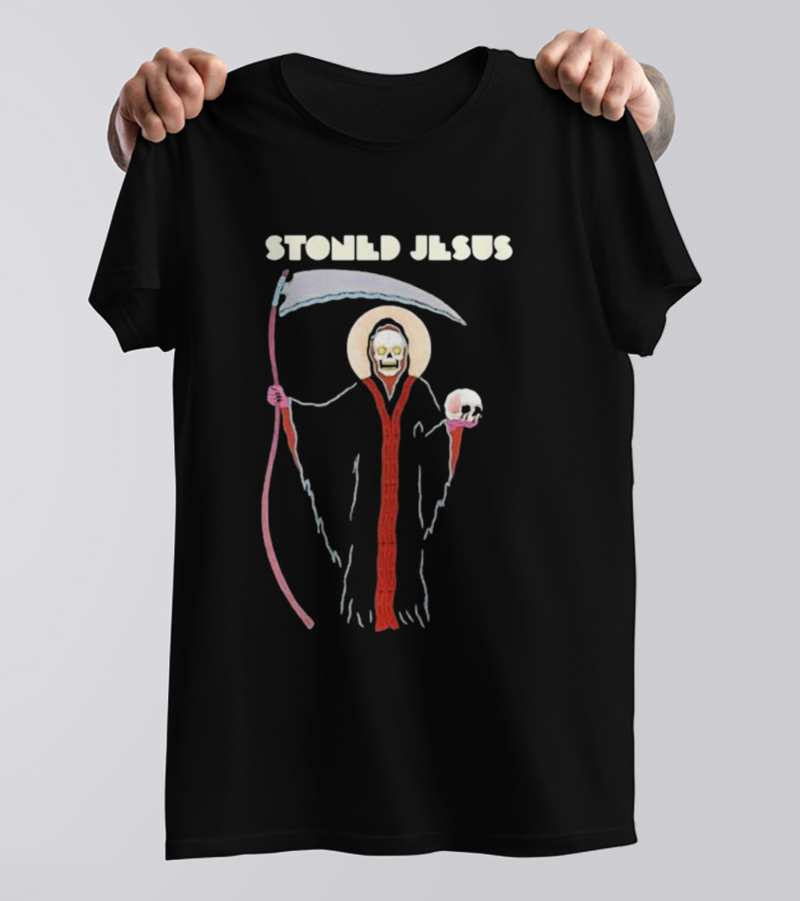 Stoned Jesus The Harvest Grim Reaper Bones T-Shirt