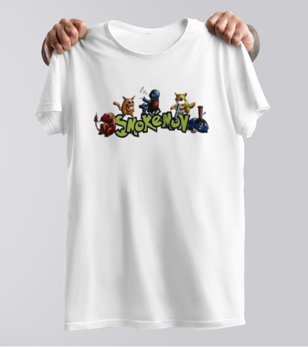 Streetwear 90s Vintage Smokemon Characters Graphics T-Shirt