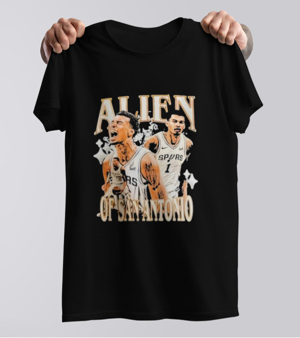 Alien Of San Antonio Spurs Basketball Star T-Shirt