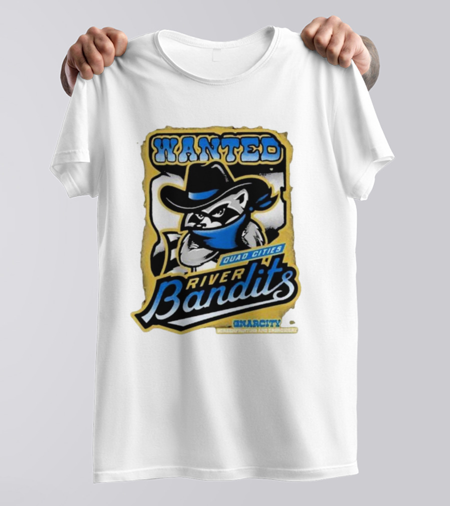 Wanted Quad Cities River Bandits Gnarcity Collectors And Knickleheads T-Shirt
