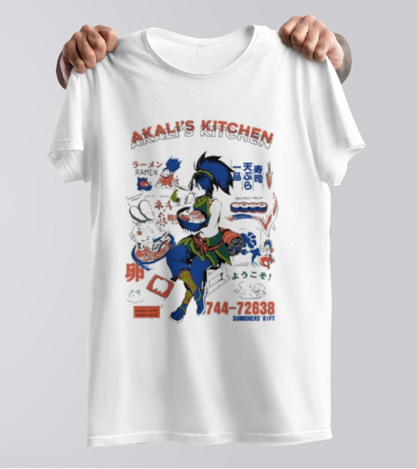 Akali's Kitchen Ramen Bowl Neon Art 744-72638 Summoner's Rift T-Shirt