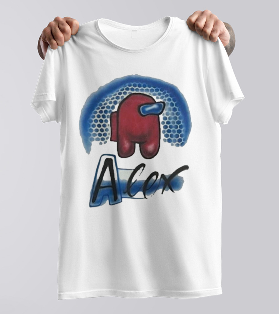 Alex Among Us Red Blue Honeycomb T-Shirt