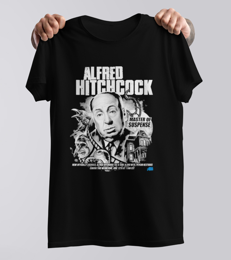 Alfred Hitchcock Master Of Suspense Psycho Restocks June 12th Licensed Tee 11AM CST T-Shirt