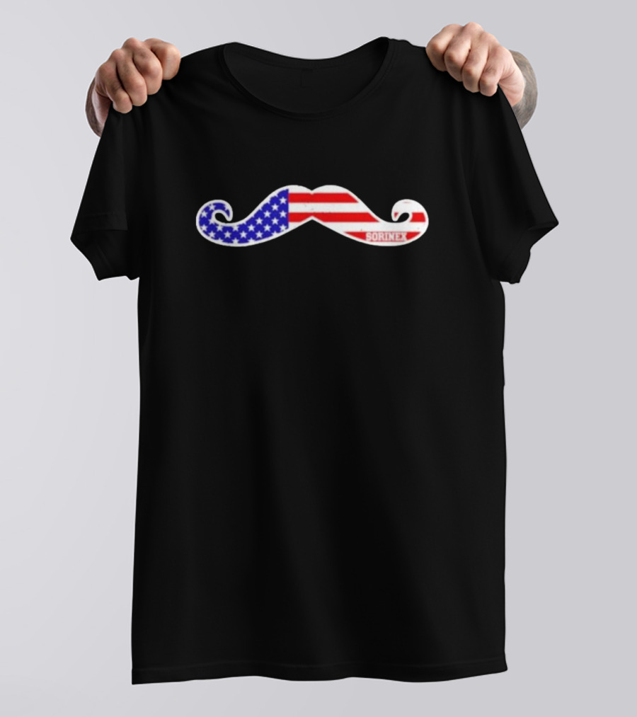 American Flag Mustache Sorinex T-Shirt