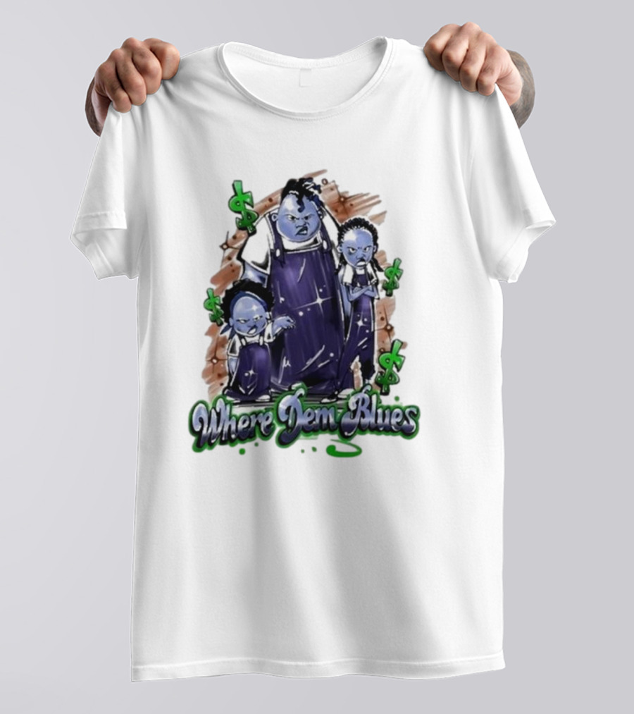 Where Dem Blues Based Savage T-Shirt