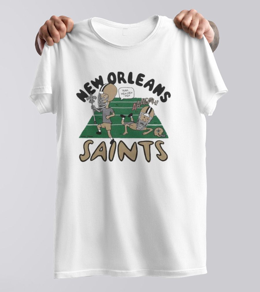New Orleans Saints Beavis And Butt-Head Football Antics Yeah T-Shirt