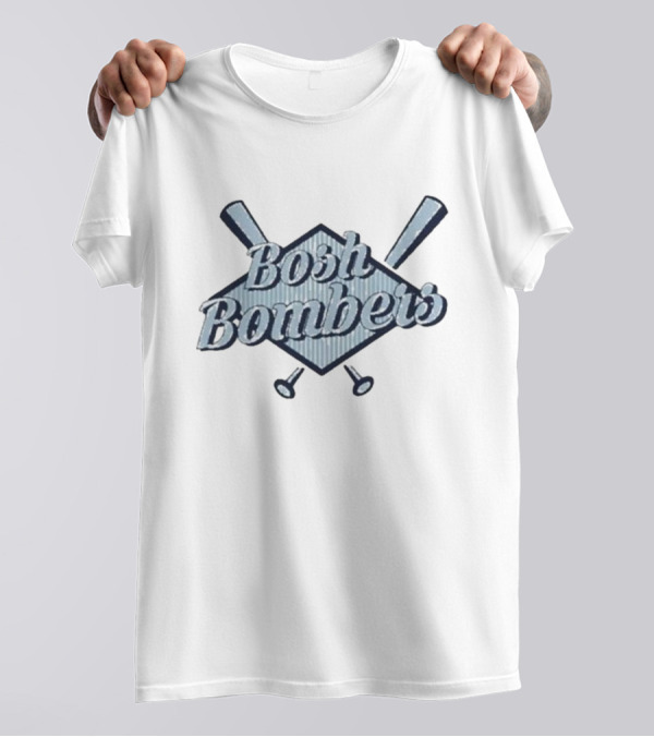 Bosh Bombers Baseball Bat Crossed Diamond Emblem T-Shirt
