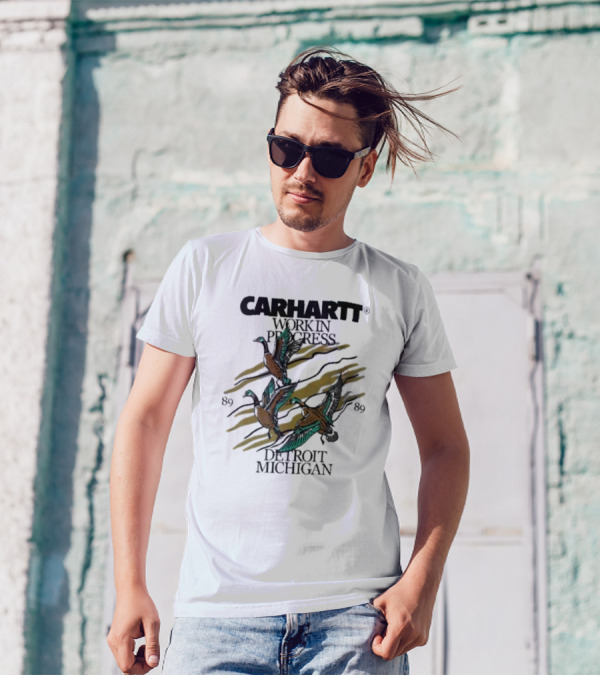 Carhartt Work In Progress Detroit Michigan 89 Ducks T-Shirt