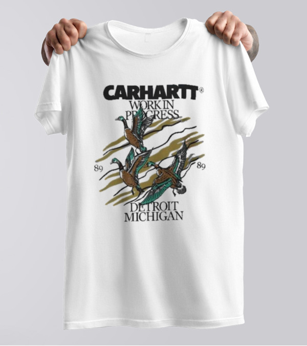 Carhartt Work In Progress Detroit Michigan 89 Ducks T-Shirt