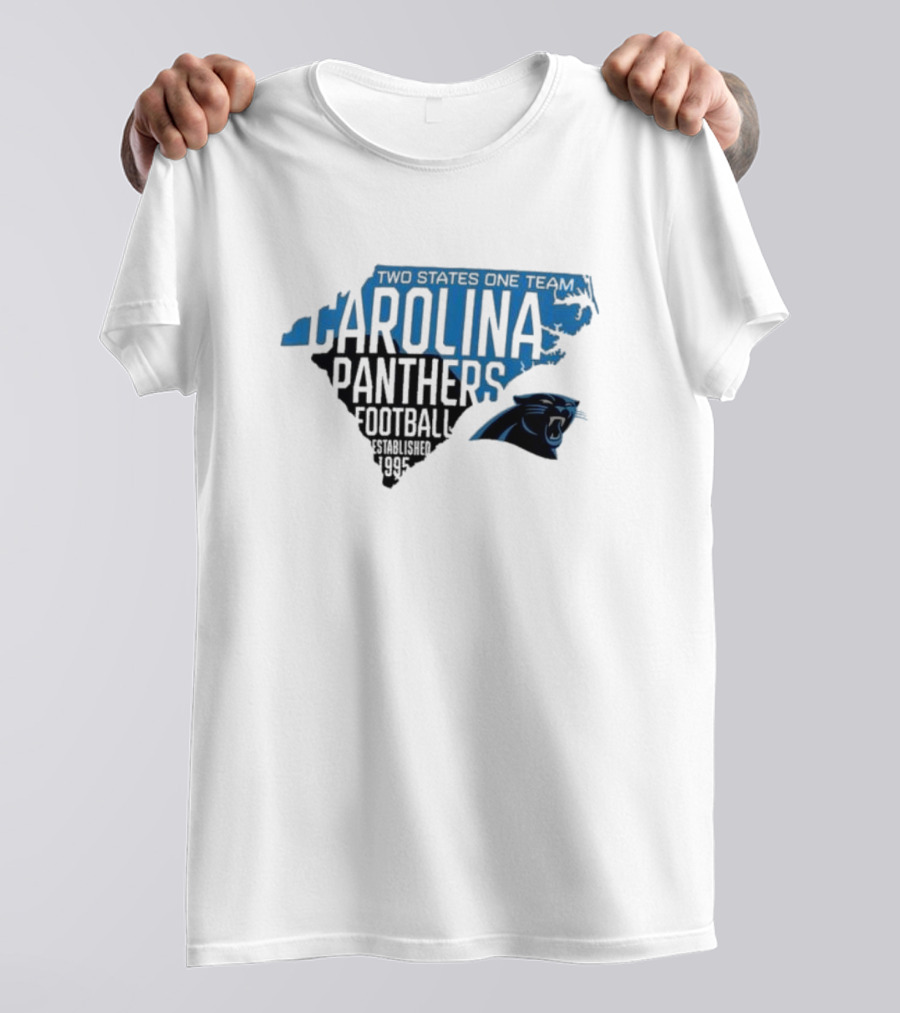 Carolina Panthers Two States One Team Football Established 1995 T-Shirt