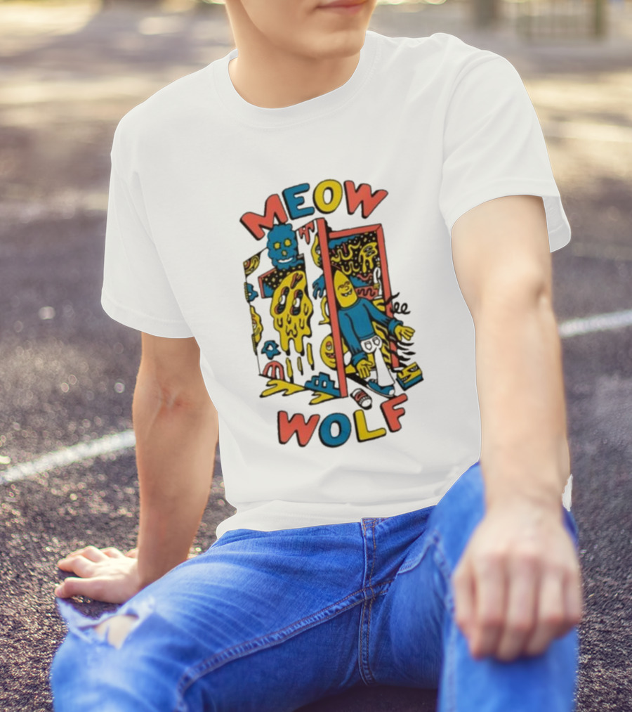 Meow Wolf Killer Acid X Mw Drippy Door Trippy Psychedelic T-Shirt