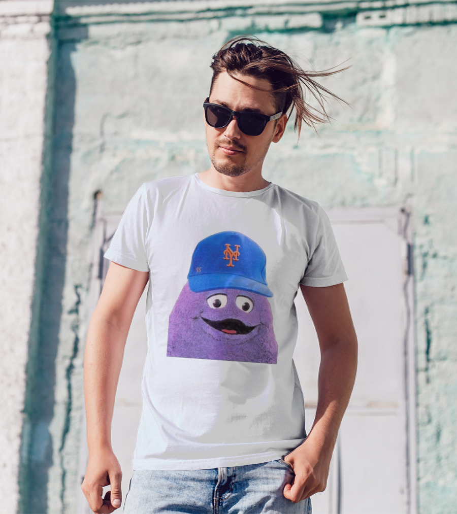 Lgm Grimace New York Mets Mascot Baseball Cap T-Shirt