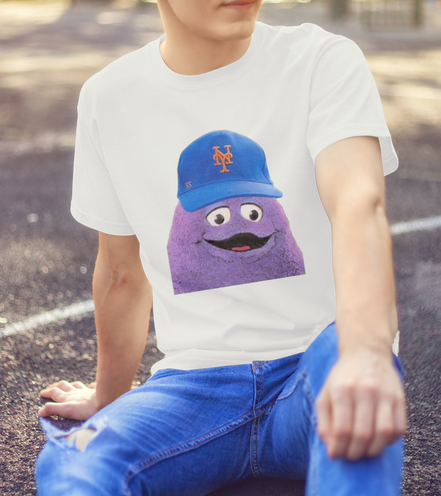 Lgm Grimace New York Mets Mascot Baseball Cap T-Shirt
