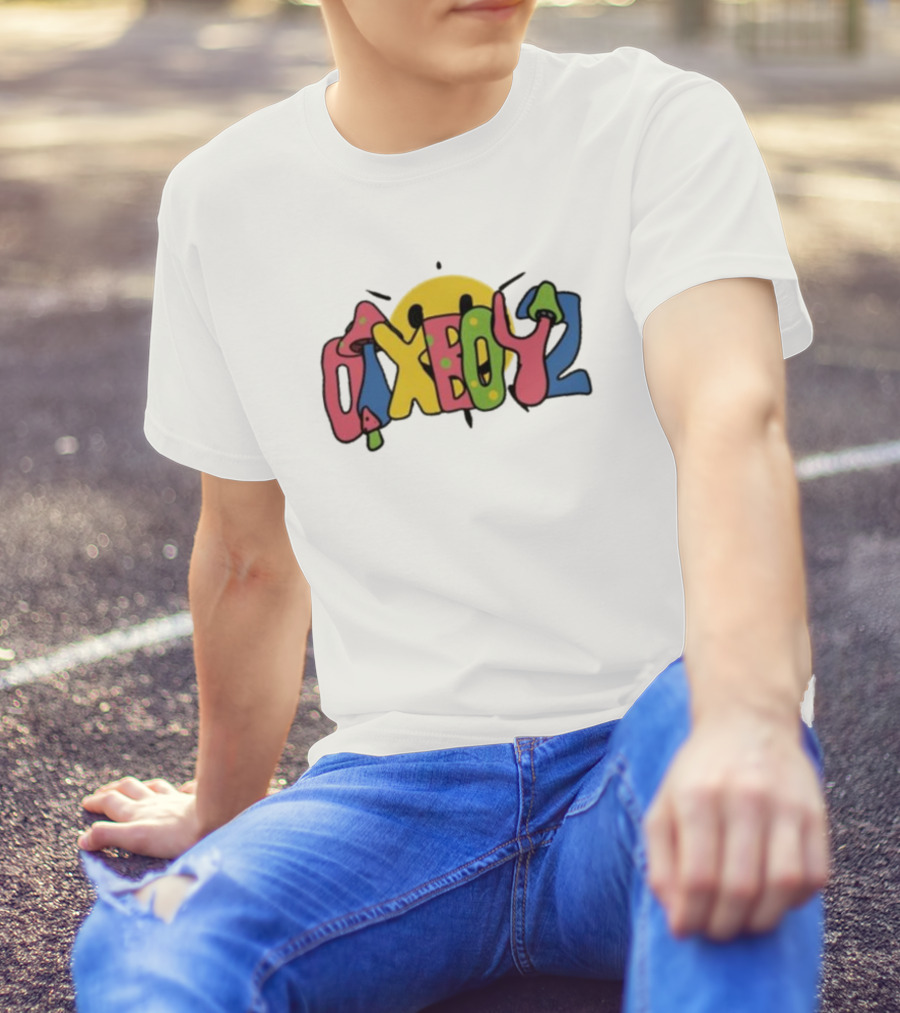 Otxboyz Microdose Smiley Face Psychedelic Bubble Letters T-Shirt