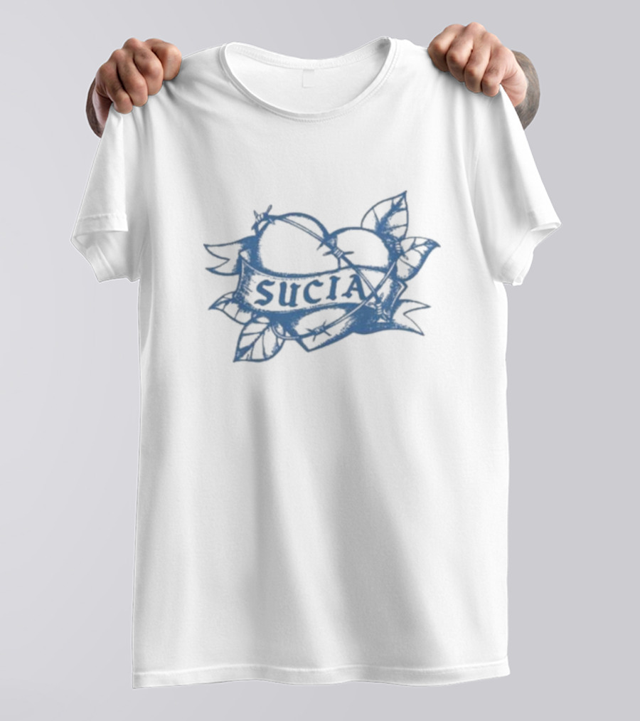 Sucia Heart Banner Tattoo Design Raglan T-Shirt