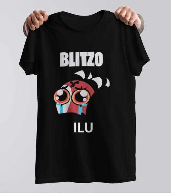 Blitzo Ilu Crying Face With Big Teary Eyes And Horns T-Shirt