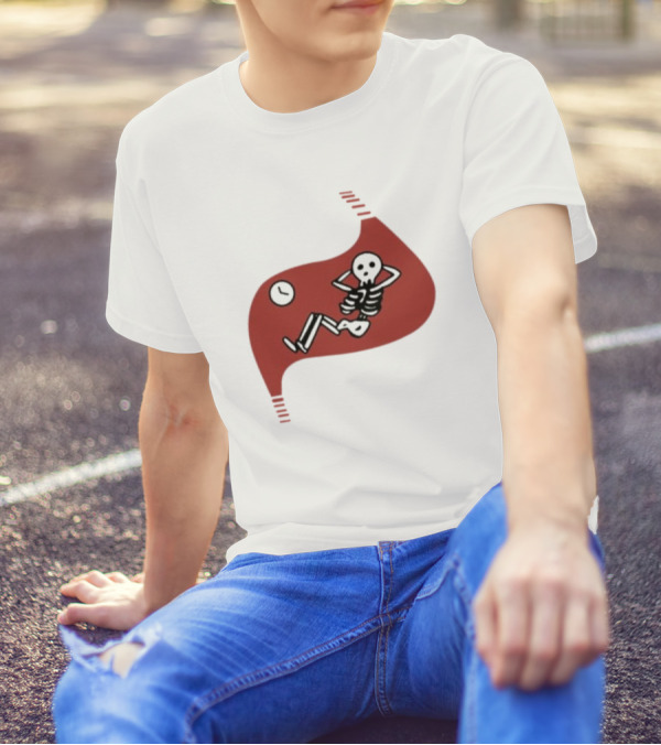 Death Of Dungeon Meshi Falin Skeleton Inside Red Stomach T-Shirt