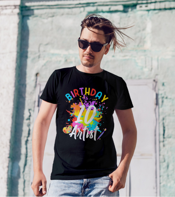 Birthday 10 Artist Painting Party T-Shirt