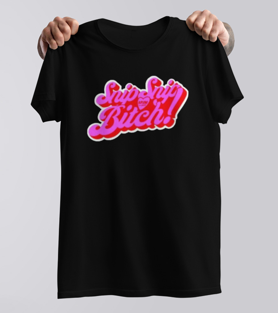 Angeria Paris Snip Snip Bitch APVM Heart Ringer T-Shirt