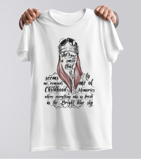 She's Got A Smile That It Seems To Me Of Childhood Memories Bright Blue Sky T-Shirt