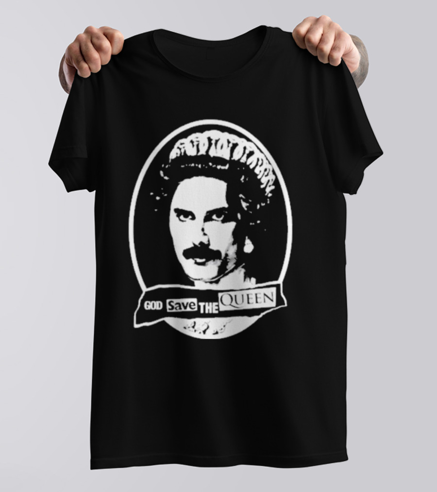 Freddie Mercury God Save The Queen Iconic T-Shirt