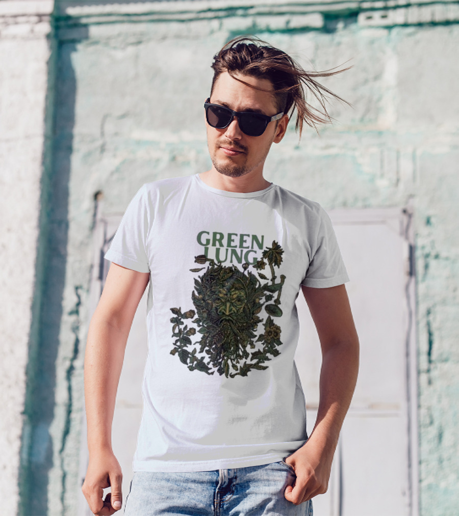 Green Lung Botanical Face Design For Hellfest T-Shirt
