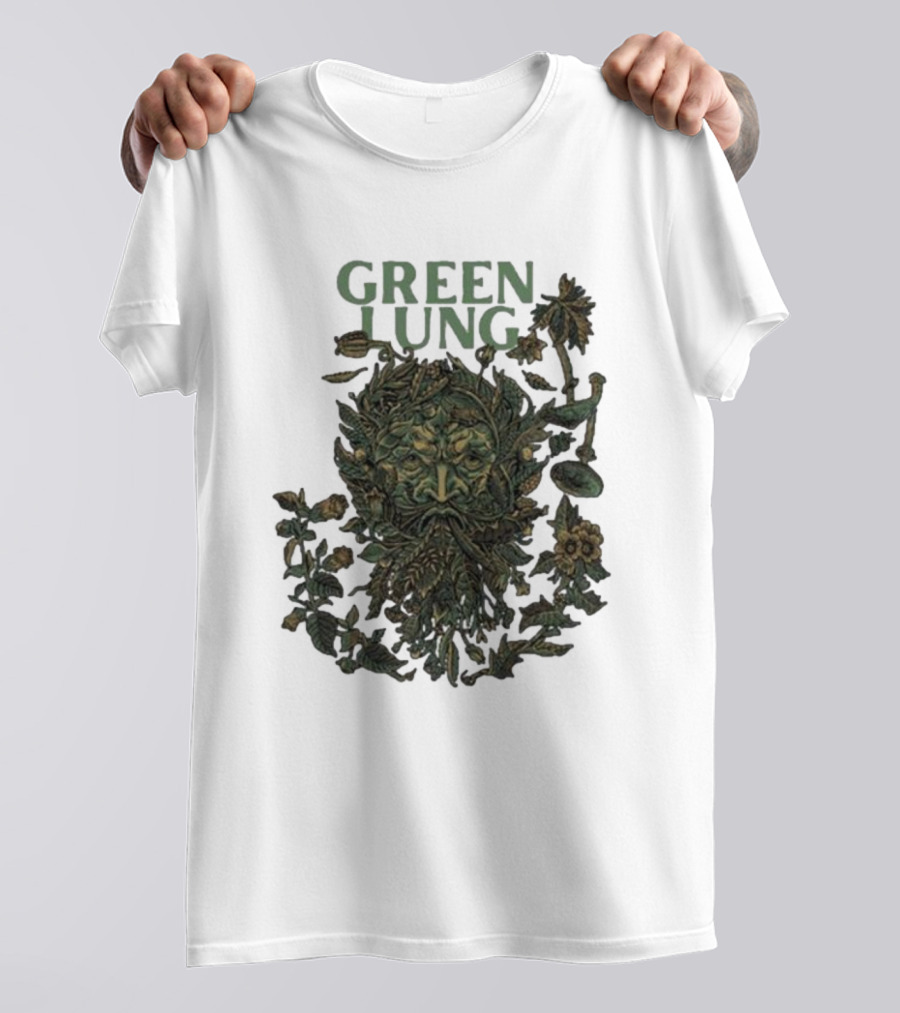 Green Lung Botanical Face Design For Hellfest T-Shirt