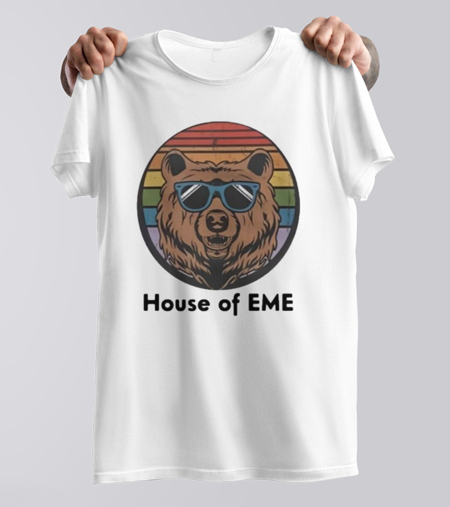House Of EME Rainbow Bear With Sunglasses T-Shirt