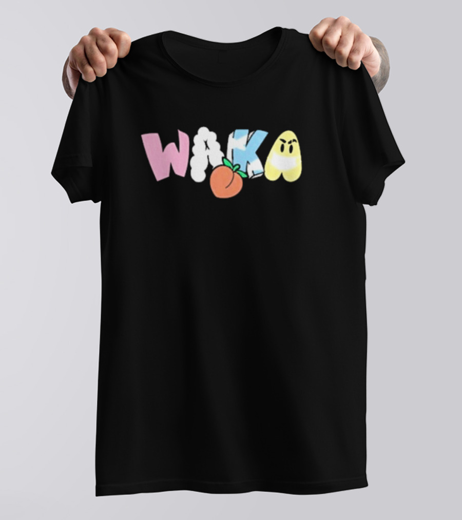 Willito Waka Kulo Y Tetas Peach Emoji Playful Text T-Shirt