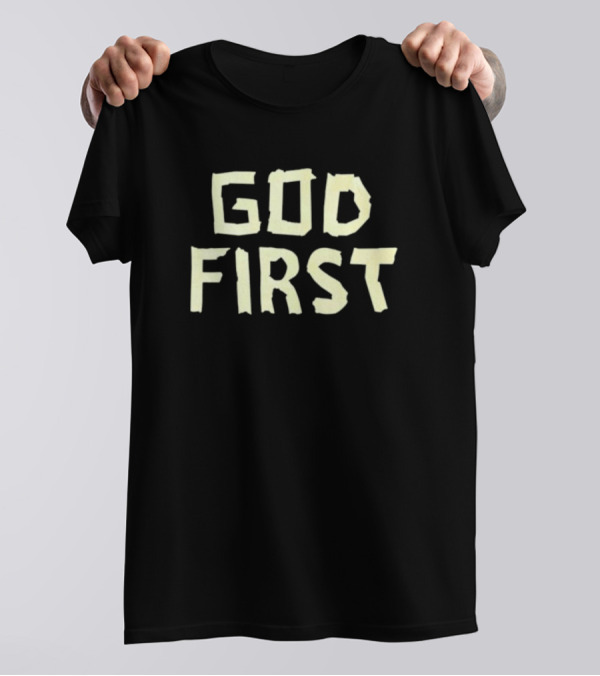 Ryan Clark God First Text T-Shirt