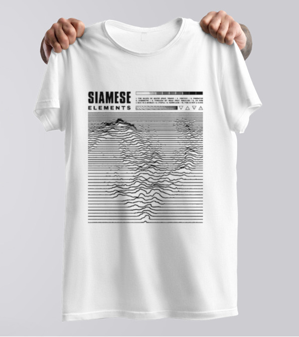 Siamese Elements Topographical Lines And Geometric T-Shirt