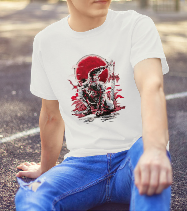 Wax And Wane Paulo Gazola Blood Moon Warrior Blade T-Shirt