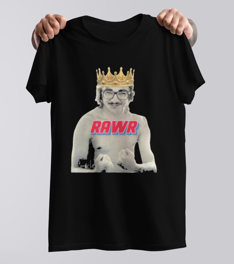 RAWR Young Greg Cote Wearing Crown T-Shirt